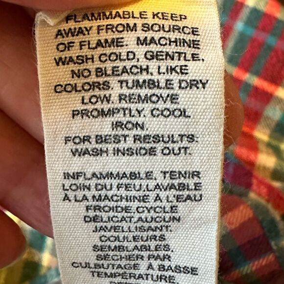 WOOLRICH Women’s Flannel Check Button Down Shirt Red/Blue/White Size Medium - Picture 12 of 12